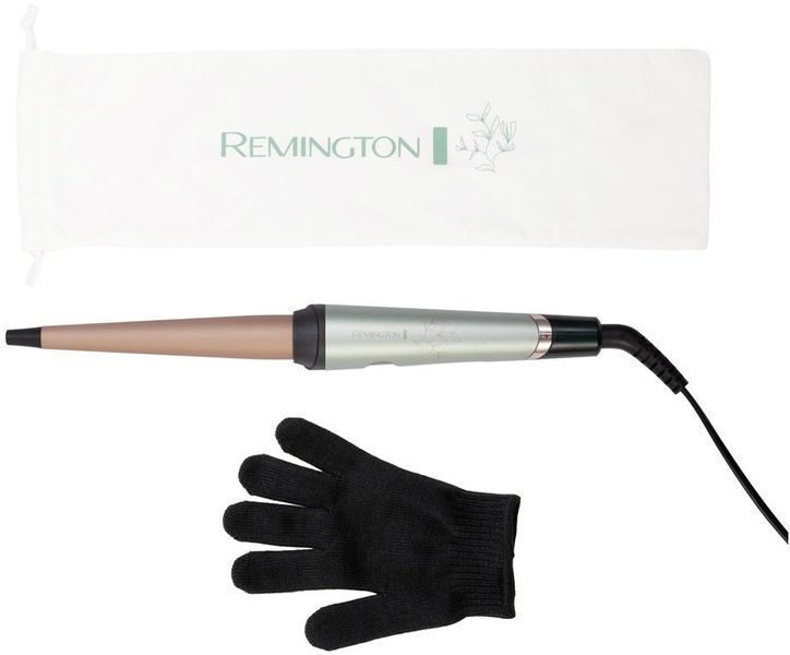 Плойка Remington Botanicals, конусна, 43Вт, темп.режимів-10, D-13-25mm, 130-210С, іонізація, кераміка, сіро-зелений (CI5860) 366805 фото