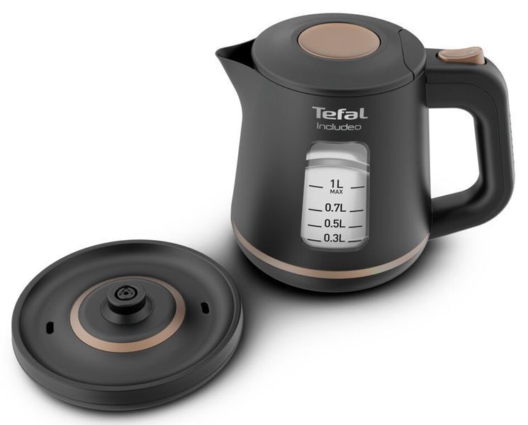 Електрочайник Tefal Includeo 1л, пластик, чорний (KI533811) 369385 фото