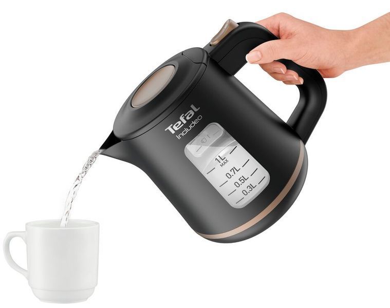 Електрочайник Tefal Includeo 1л, пластик, чорний (KI533811) 369385 фото