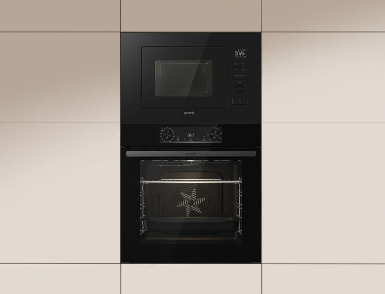 Духова шафа Gorenje електрична, 77л, A+, дисплей, макс.темп.- 300, IconLed, чорний 390399 фото