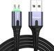 Кабель ESSAGER LED Light USB Charging & Data Cable Micro 2.4A 2M (EXCM-XGA0G) Black 314343 фото 1