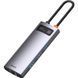 USB-Хаб Baseus Metal Gleam Series 6-in-1 Type-C CAHUB-CW0G Grey 246426 фото 4