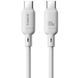 Кабель Baseus Silky Series Fast Charging Type-C to Type-C 100W (1m) (P10377704213-00) white 359832 фото 1