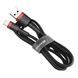 Кабель Baseus Cafule USB for lightning 2.4A 1M (CALKLF-BV1) Gold\Black 222188 фото 12