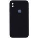 Чохол Silicone Case Square Full Camera Protective (AA) для Apple iPhone XS / X (5.8") Чорний / Black 212982 фото 1