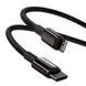 Кабель Baseus Tungsten Gold Type-C To Lightning PD 20W (2m) CATLWJ-A01 Black 274263 фото 6