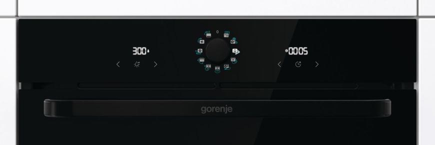 Духова шафа Gorenje електрична, 77л, A, пара, дисплей, макс.темпер.-300, чорний (BOS67371SYB) 366299 фото