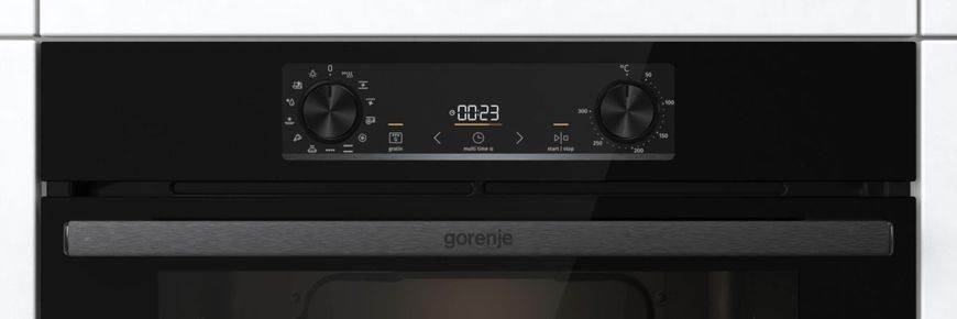Духова шафа Gorenje електрична, 77л, A+, дисплей, макс.темп.- 300, IconLed, чорний 390399 фото