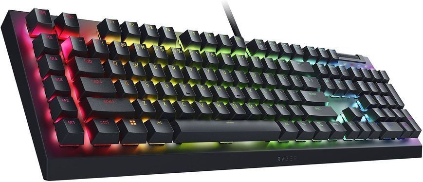 Клавіатура механічна Razer BlackWidow V4 X, 110key, Yellow Switch, USB-A, EN/RU, RGB, чорний (RZ03-04702500-R3R1) 373989 фото