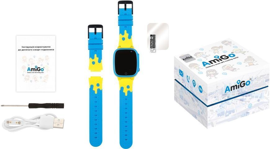 Смарт-годинник Для дітей&nbsp;AmiGo GO008 GLORY GPS WIFI Blu-Yel 267419 фото