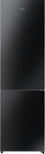 Холодильник Gorenje, з нижн. мороз. камерою,200х60х60см, 2 дв., Х- 238л, М- 98л, A++, NoFrost Plus, Fresh zone, дисплей,чорне скло (NRK620EABG4) 374988 фото