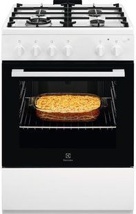 Плита Electrolux газова, 59л, 60x60см, чавун, білий (LKG600011W) 374323 фото
