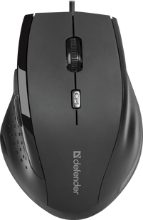 Миша DEFENDER Accura MM-362 чорний,6 кнопок, 800-1600 dpi 306408 фото