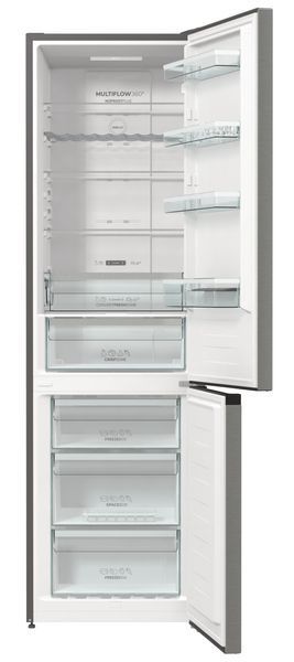 Холодильник з нижн. мороз. камерою Gorenje, 200х60х60см, 2 двері, 235( 96)л, А++, Total NF , Зона св-ті, Зовн. Диспл (NRK6202AXL4) 374425 фото