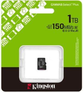 Карта пам'яті Kingston MicroSDXC 1TB Canvas Select Plus Gen3 150MB/s A1 (SDCS3/1TBSP) 388829 фото