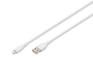 Кабель DIGITUS USB-A > Lightning заряджання/синхронізації, USB 2.0, 12W, силіконовий, 2м, білий (AK-600108-020-W) 366848 фото