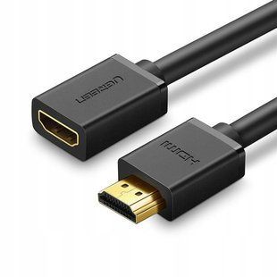 Кабель UGREEN HD107 HDMI Male To Female Extension Cable 1m (10141) Black 283233 фото
