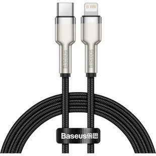 Кабель Baseus Cafule Metal Type-C To Lightning PD 20W (0.25m) (CATLJK-01) Black 268774 фото