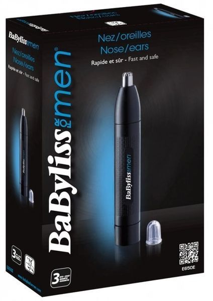 Тример Babyliss, для носа, батарейки АА, в компл., сталь, синій (E650E) 368161 фото