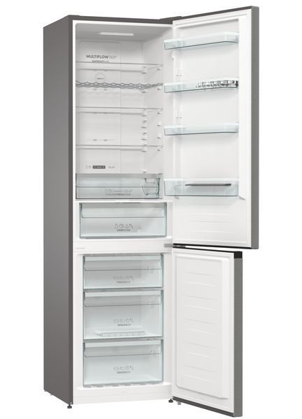 Холодильник з нижн. мороз. камерою Gorenje, 200х60х60см, 2 двері, 235( 96)л, А++, Total NF , Зона св-ті, Зовн. Диспл (NRK6202AXL4) 374425 фото