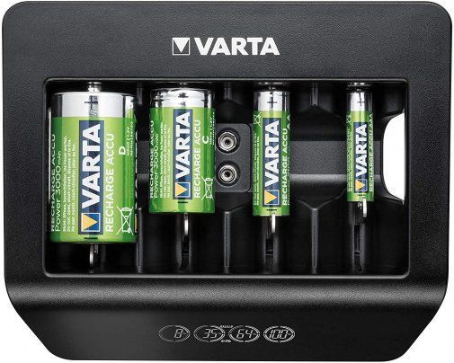Зарядний пристрій Varta LCD Universal Charger Plus 4хAA/AAA/C/D, 1х9В (57688101401) 366089 фото