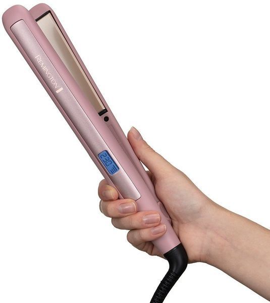 Випрямляч Remington Coconut Smooth, 47Вт, темп.режимів-9, 150-230С, дисплей, кераміка, рожевий (S5901) 371075 фото