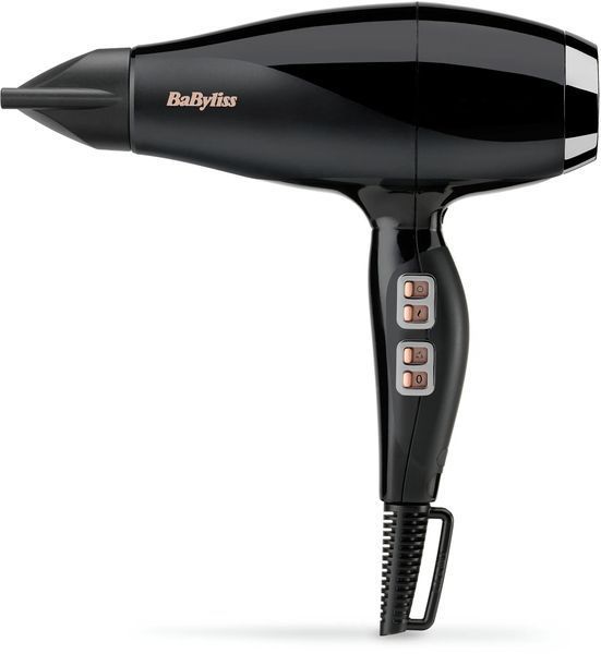 Фен Babyliss Air Power Pro, 2300Вт, 3 режими, дифузор, іоніз-я, хол. обдув, кераміка, чорно-рожевий (6716DE) 364745 фото