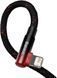 Кабель Baseus MVP 2 Elbow-shaped Fast Charging Data USB кабель USB To IP 2.4A 2m (CAVP000120) Black/Red 260581 фото 4