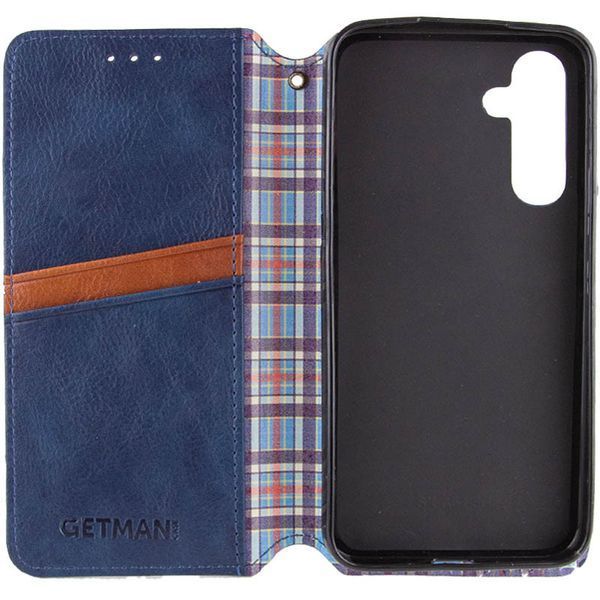 Шкіряний чохол книжка GETMAN Cubic (PU) для Samsung Galaxy M34 5G Синій 275620 фото