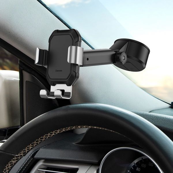 Автомобільний тримач Baseus Tank Gravity Car Mount With Suction Base (SUYL-TK01) black 396908 фото