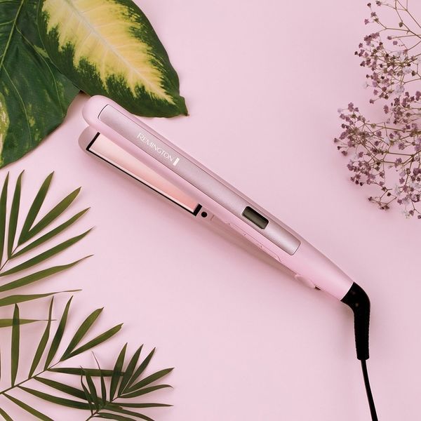 Випрямляч Remington Coconut Smooth, 47Вт, темп.режимів-9, 150-230С, дисплей, кераміка, рожевий (S5901) 371075 фото