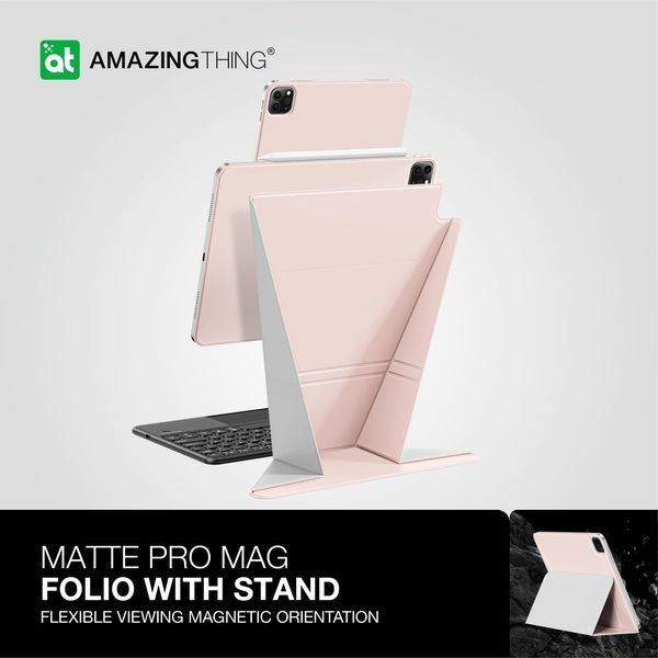 Чохол-книжка iPad Air 11 (2024) / Air 5,10.9 (2022) AmazingThing Matte Pro Mag Folio with Stand (IPAD11MPMPK) Pastel Pink 341325 фото
