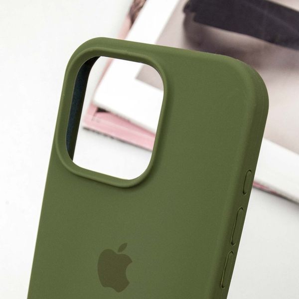 Чохол Silicone Case Full Protective (AA) для Apple iPhone 13 Pro (6.1") Зелений / Dark Olive 215777 фото