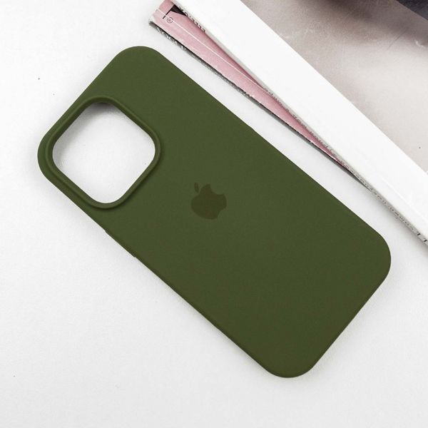 Чохол Silicone Case Full Protective (AA) для Apple iPhone 13 Pro (6.1") Зелений / Dark Olive 215777 фото