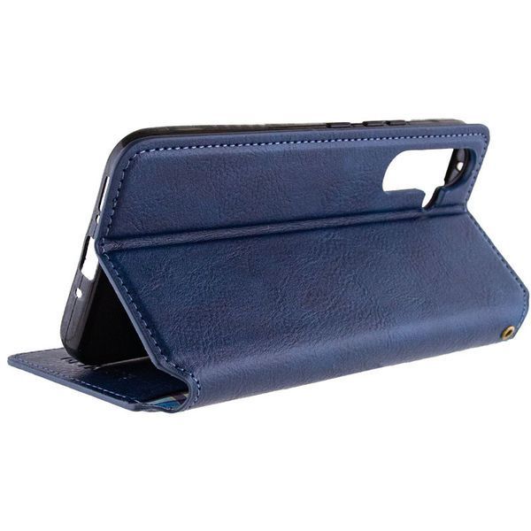 Шкіряний чохол книжка GETMAN Cubic (PU) для Samsung Galaxy M34 5G Синій 275620 фото