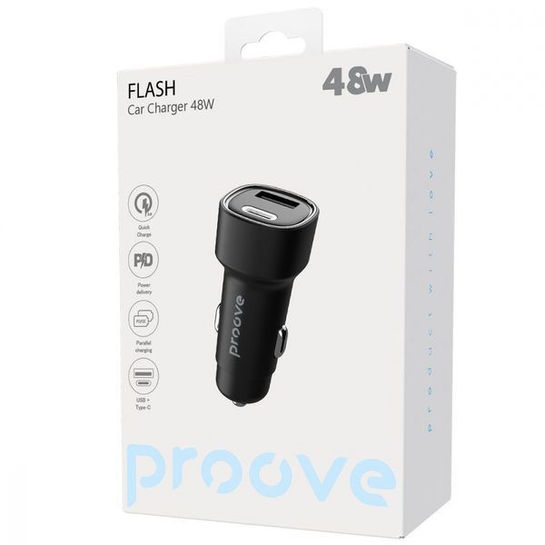 АЗП Proove Flash 48W (Type-C + USB) (CCFL48111201) Black 329234 фото