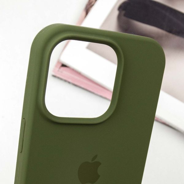 Чохол Silicone Case Full Protective (AA) для Apple iPhone 13 Pro (6.1") Зелений / Dark Olive 215777 фото
