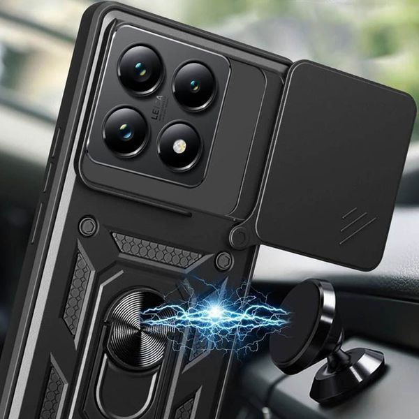 Ударостійкий чохол Camshield Serge Ring для Xiaomi 14T Pro Чорний 328738 фото