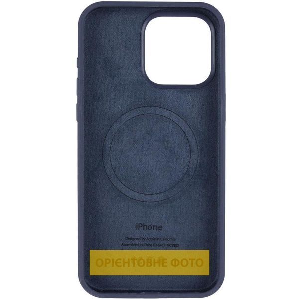 Чохол Silicone Case (AA) Logo with MagSafe для Apple iPhone 17 Pro (6.3") Темно-синій / Midnight blue 393019 фото