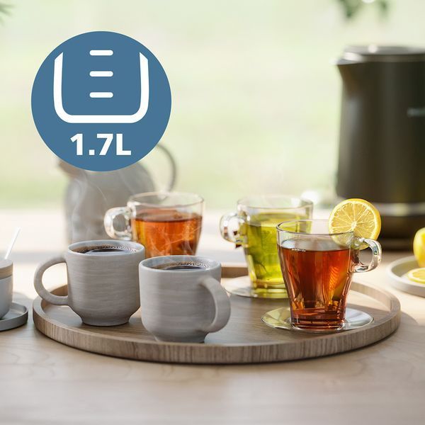 Електрочайник Philips Double Walled Kettle, 1.7л, Strix, з подвійними стінками, чорний (HD9395/90) 370411 фото