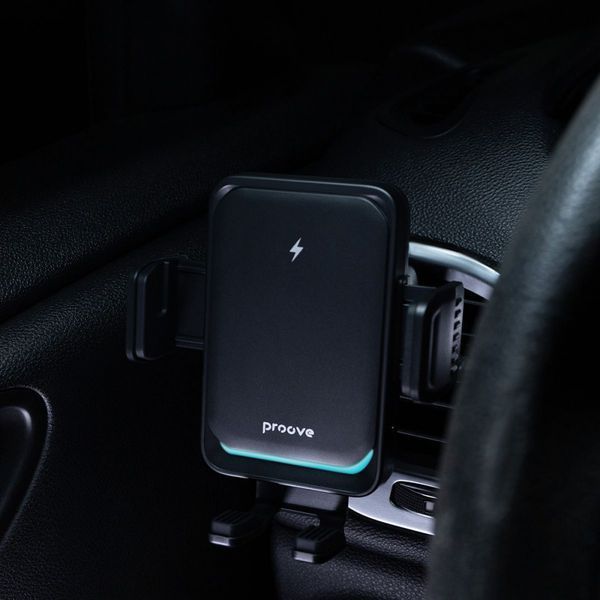 Автомобільний тримач з Бездротовим ЗП Proove Sonic Pro 15W (WHSP15002001) black 390430 фото