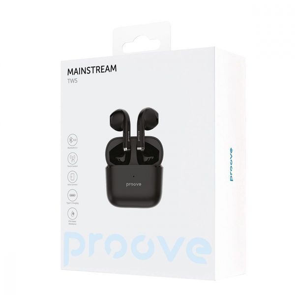 Навушники Proove Mainstream TWS (APP) black (TWMS0001AP01) 383284 фото
