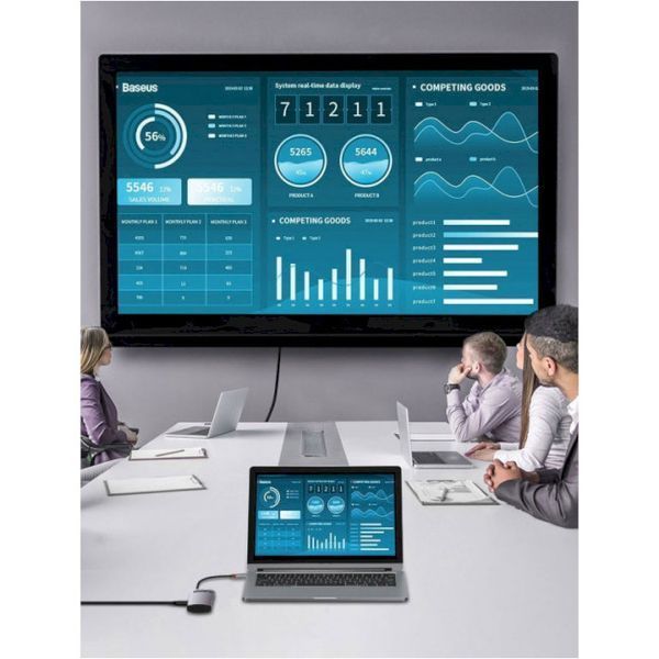 USB-Хаб Baseus Metal Gleam Series 5-in-1 Type-C CAHUB-CX0G 252251 фото