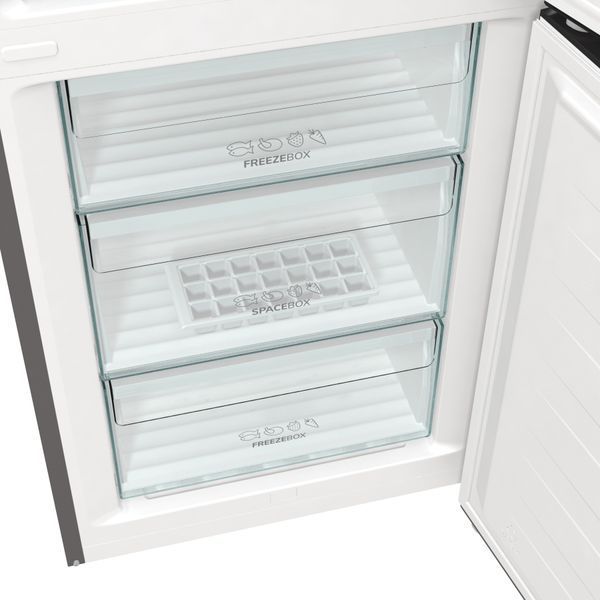 Холодильник з нижн. мороз. камерою Gorenje, 200х60х60см, 2 двері, 235( 96)л, А++, Total NF , Зона св-ті, Зовн. Диспл (NRK6202AXL4) 374425 фото