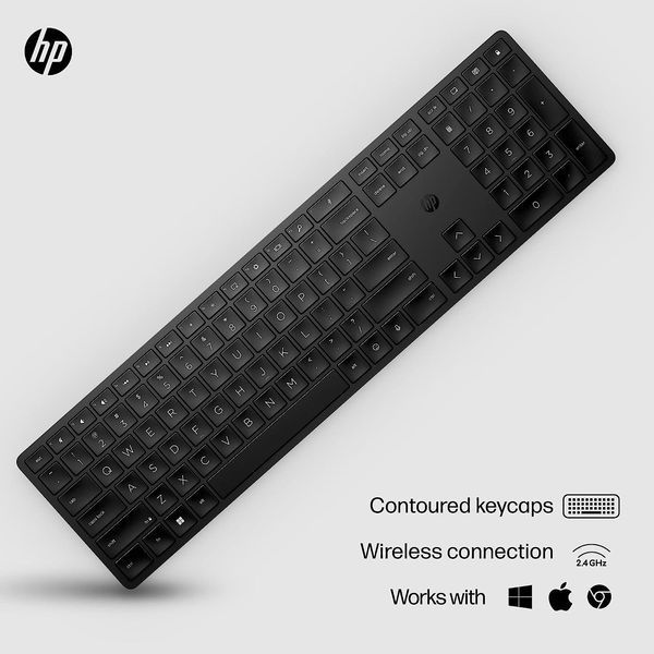 Клавіатура мембранна HP 450 Programmable, 108key, WL, EN/UK, чорний (4R184AA) 365693 фото