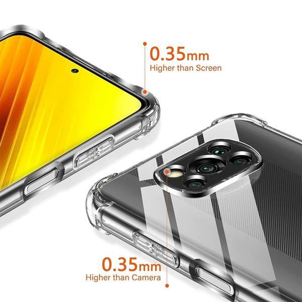 TPU чохол GETMAN Ease logo посилені кути Full Camera для Xiaomi Poco X3 NFC / Poco X3 Pro Безбарвний (прозорий) 295165 фото