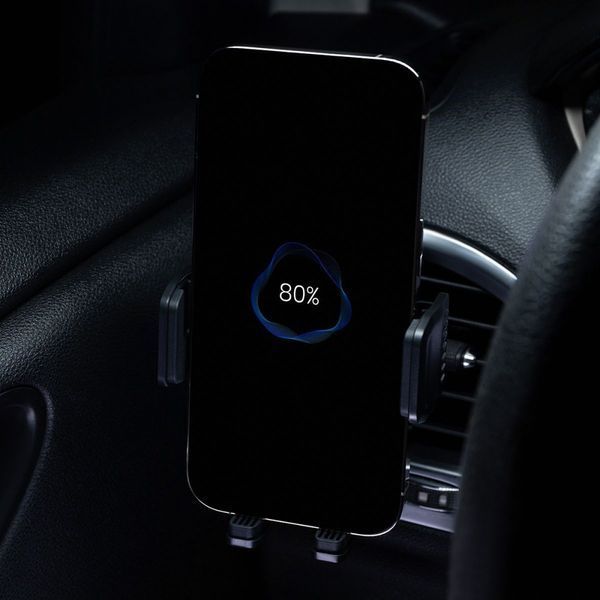 Автомобільний тримач з Бездротовим ЗП Proove Sonic Pro 15W (WHSP15002001) black 390430 фото
