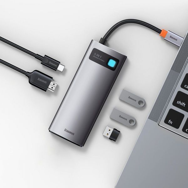USB-Хаб Baseus Metal Gleam Series 5-in-1 Type-C CAHUB-CX0G 252251 фото