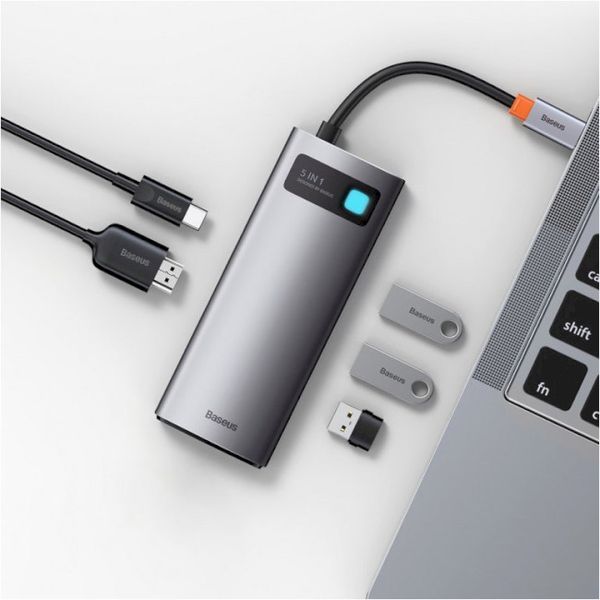 USB-Хаб Baseus Metal Gleam Series 5-in-1 Type-C CAHUB-CX0G 252251 фото