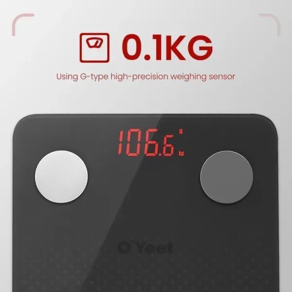 Смарт ваги торгової марки OYEET колір темно-сірий (BS-OY01) 378610 фото